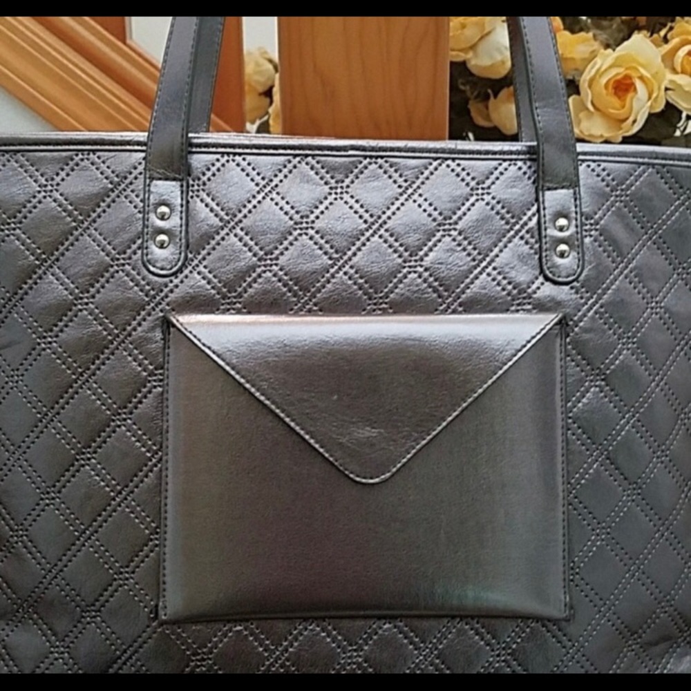 Silver tote bag